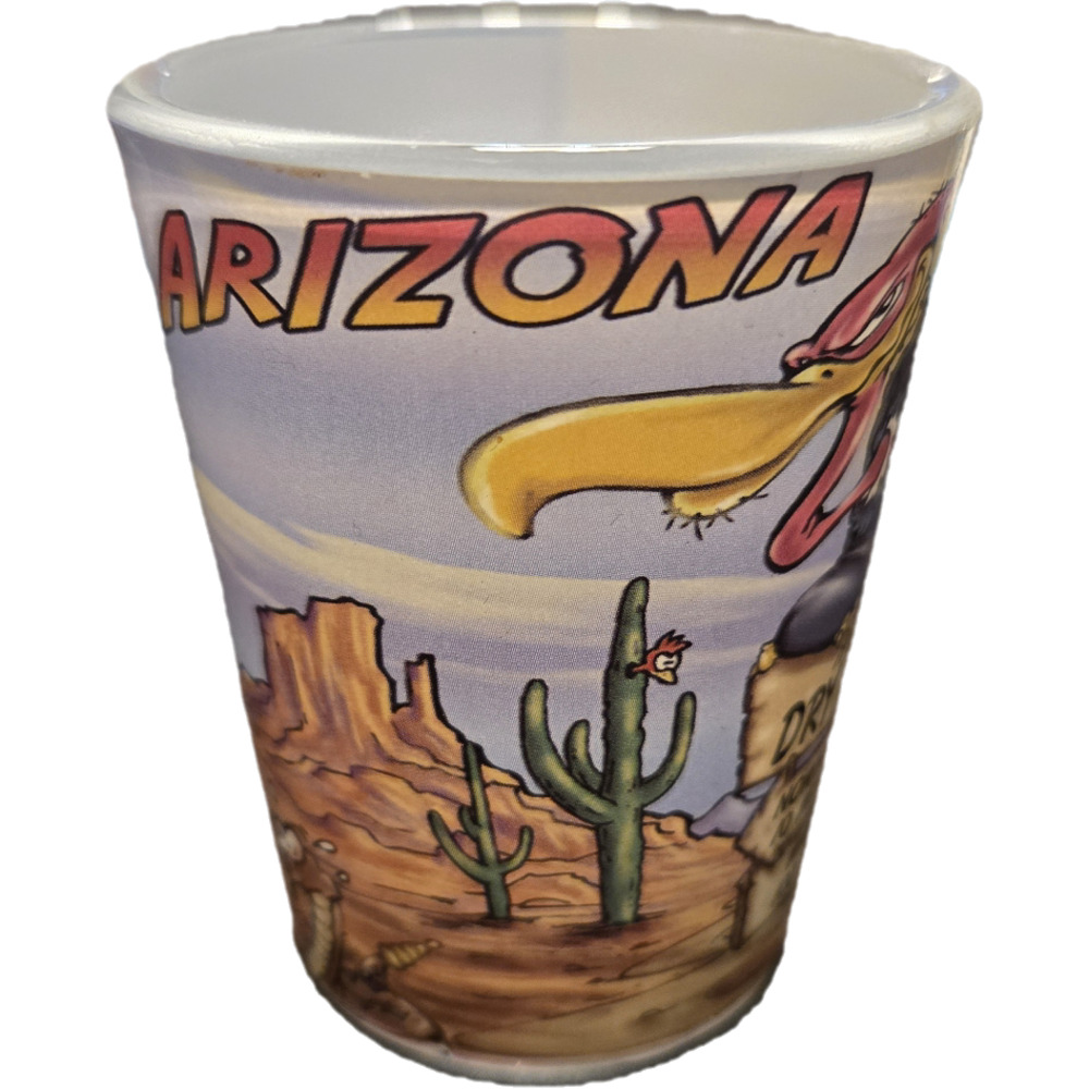 Arizona "It’s a Dry Heat" Vulture Frosted Shot Glass